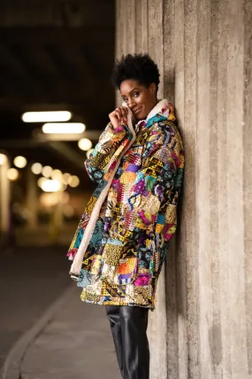 African Parka in Patchwork - African Coat