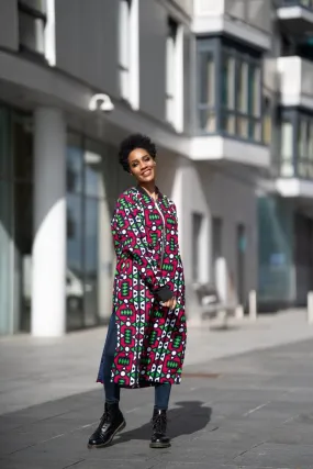 African Summer Coat in Electric Pink