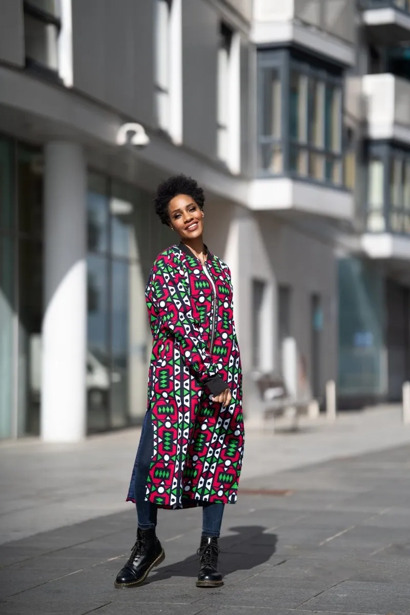 African Summer Coat in Electric Pink