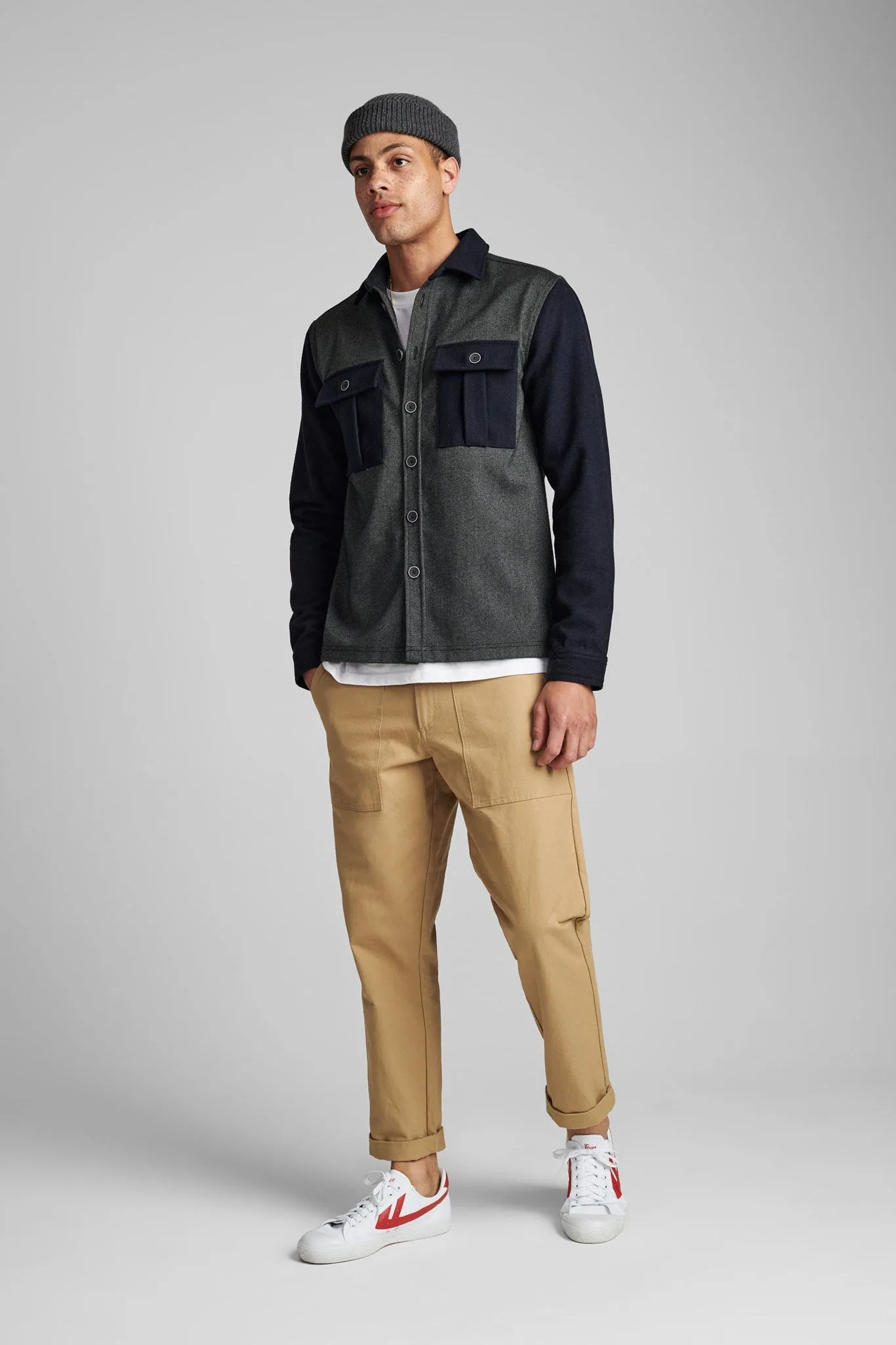 AKHAURO WOOL OVERSHIRT - Sky Captain