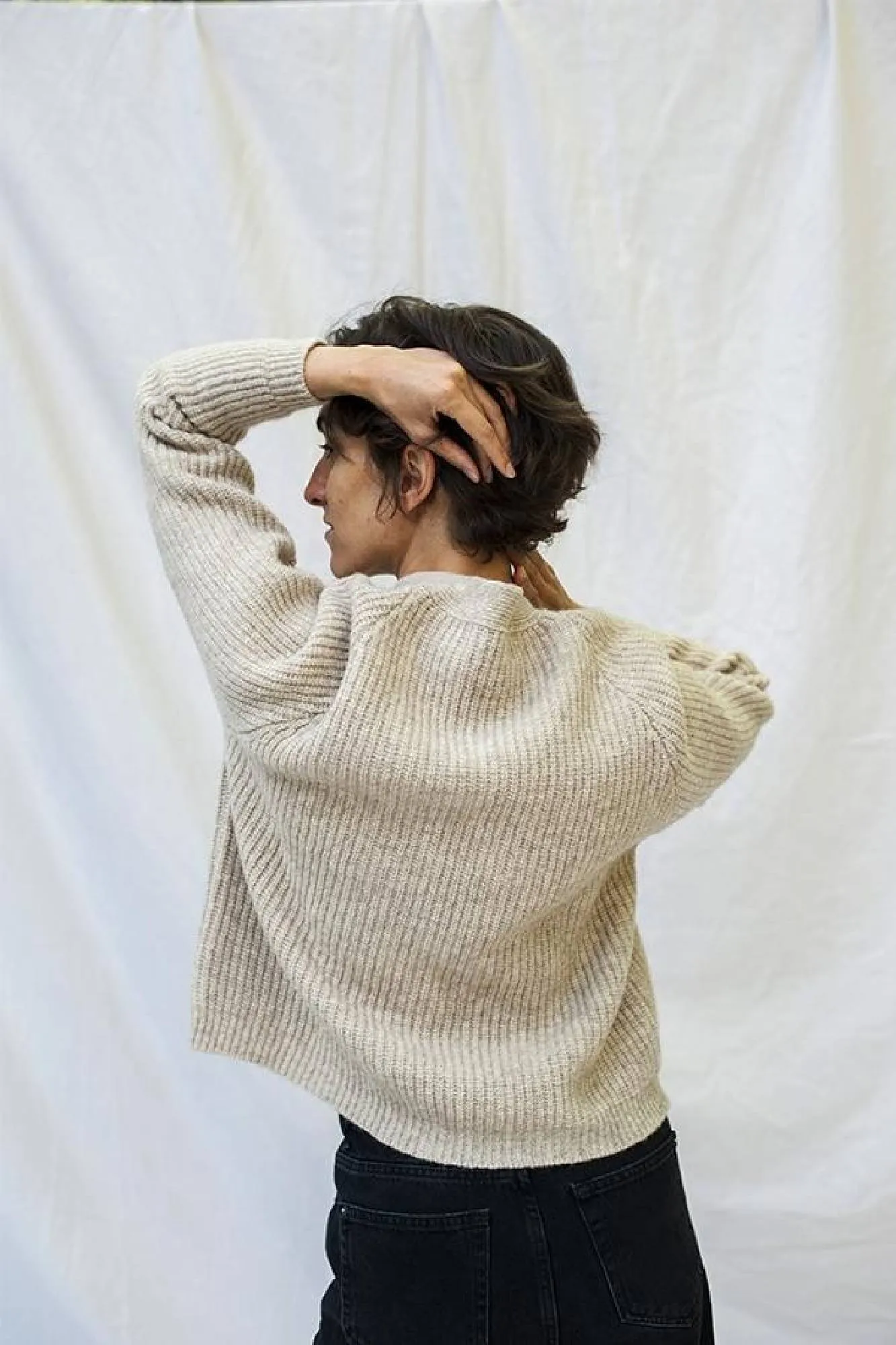 anna wool cardigan beige