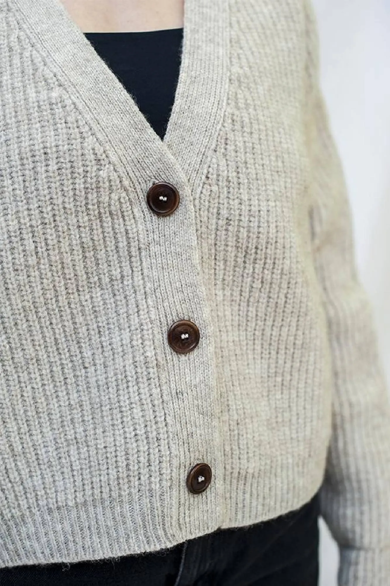 anna wool cardigan beige