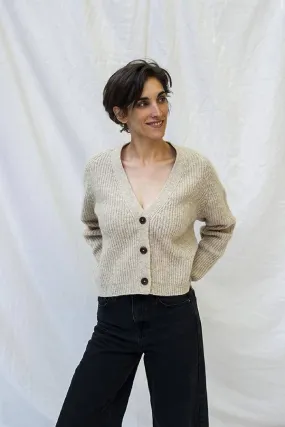 anna wool cardigan beige