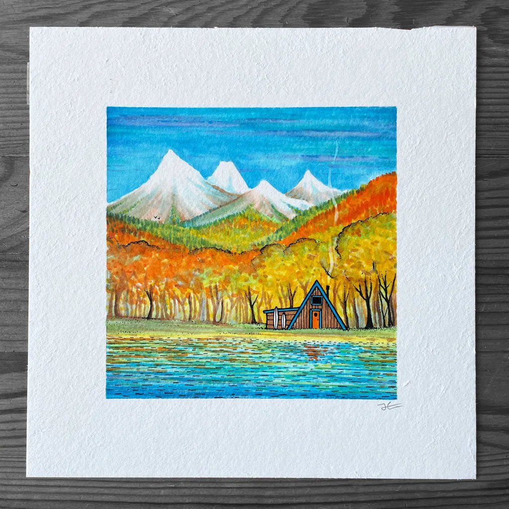 Autumn Cabin. Original illustration - SOLD OUT