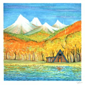 Autumn Cabin. Original illustration - SOLD OUT