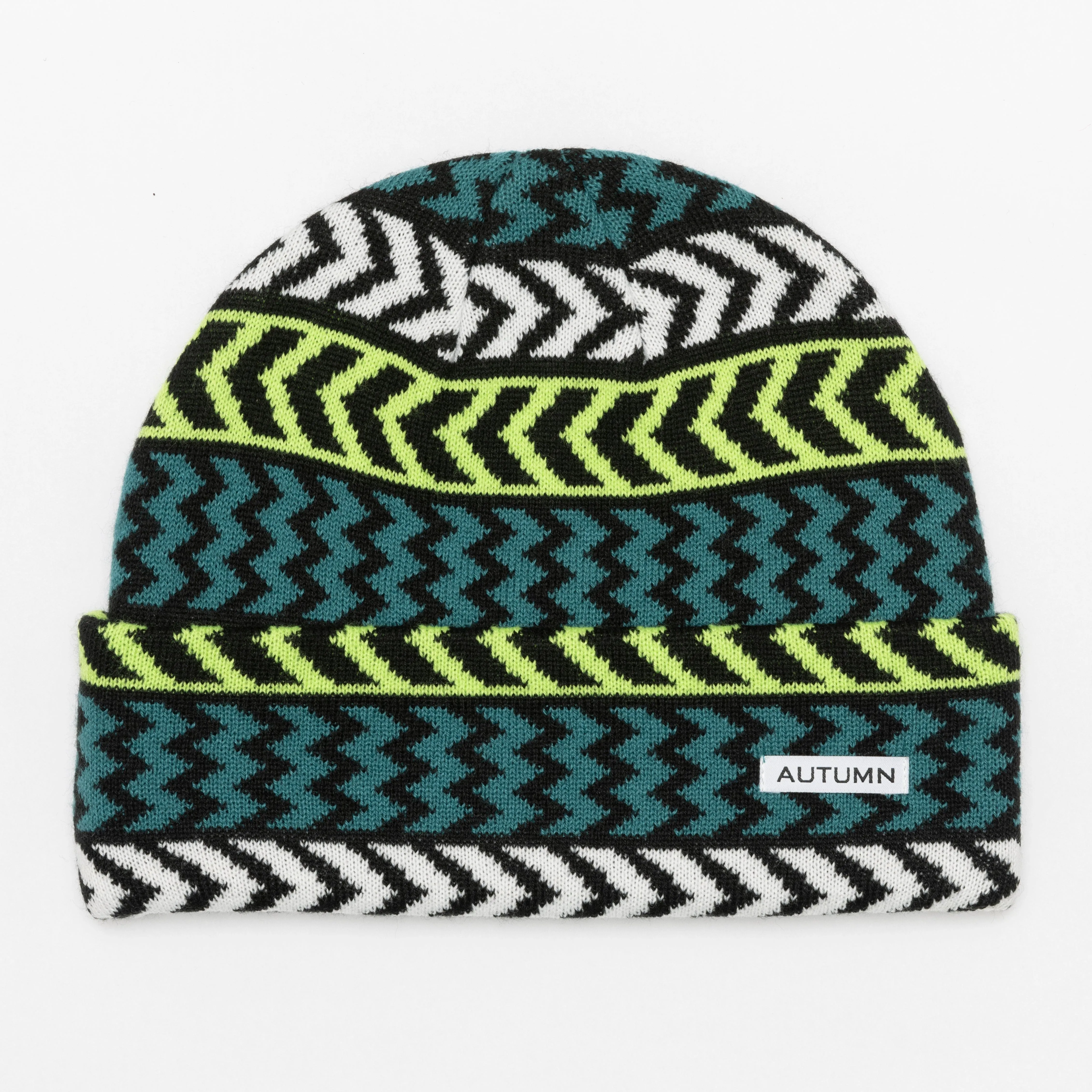 AUTUMN Chevron Beanie Black