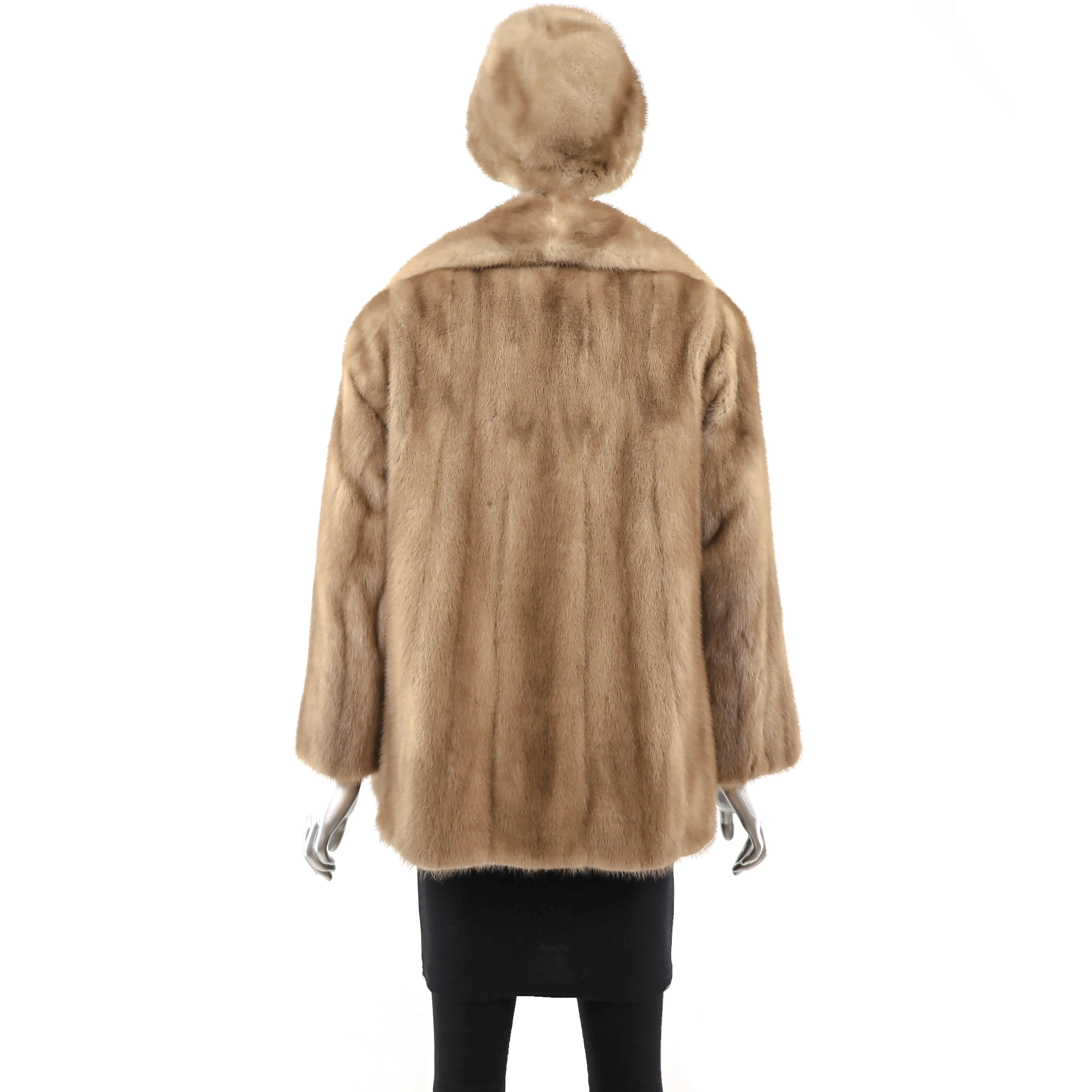 Autumn Haze Mink Jacket with Matching Hat- Size S-M