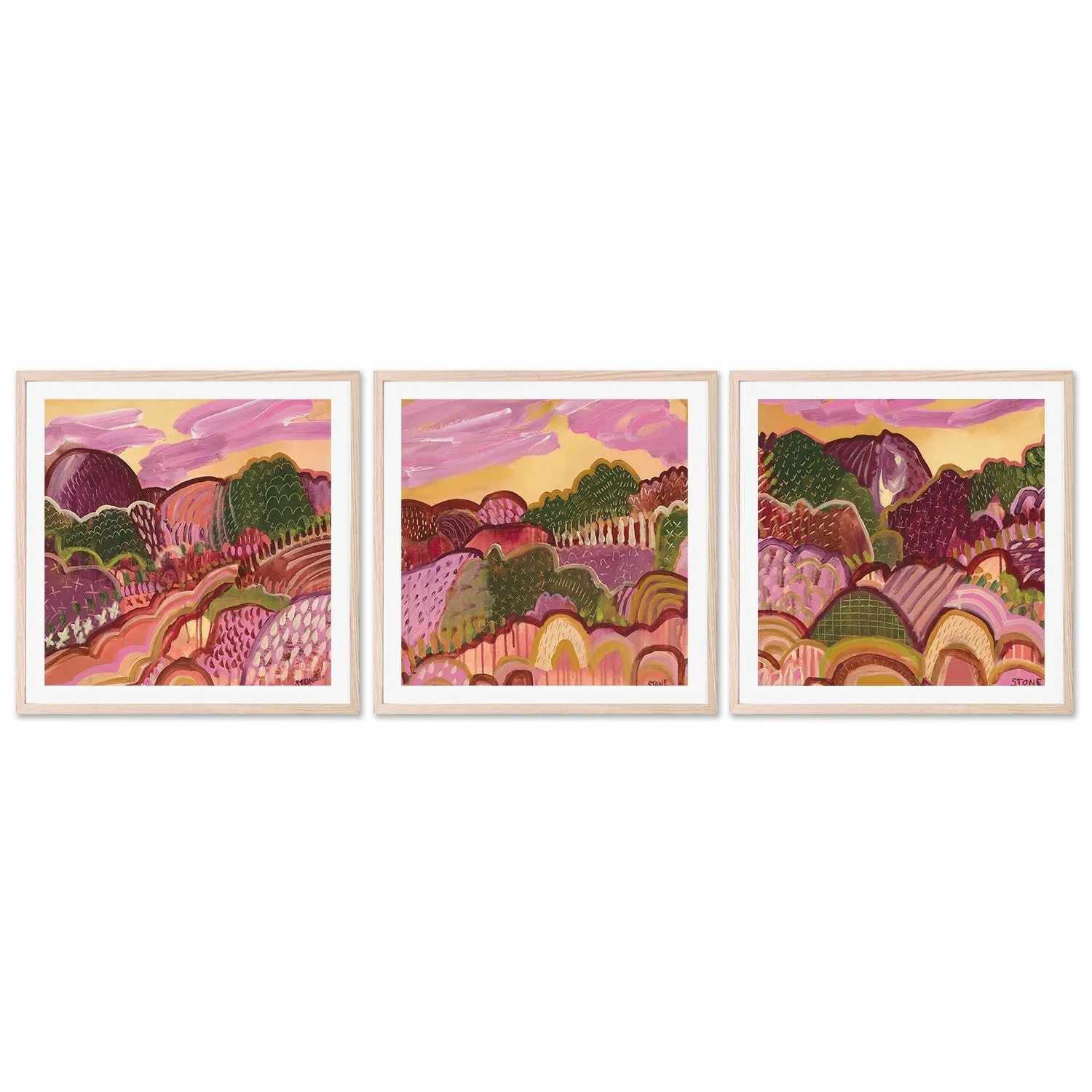 Autumn Hills, Style A ,B & C, Set Of 3 , By Belinda Stone