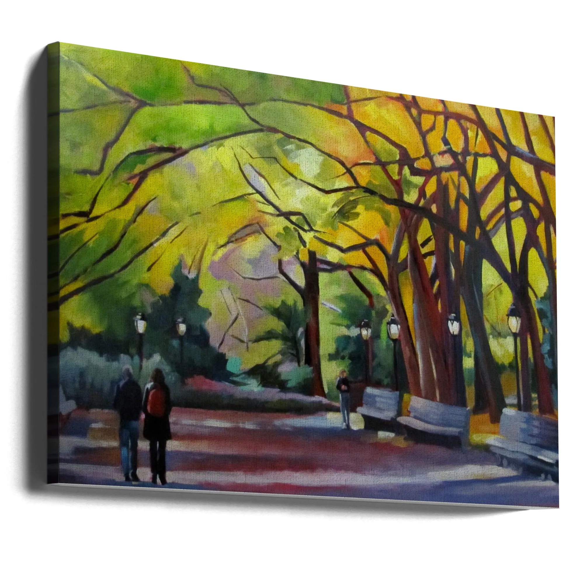 Autumn In Central Park - Stretched Canvas, Poster or Fine Art Print