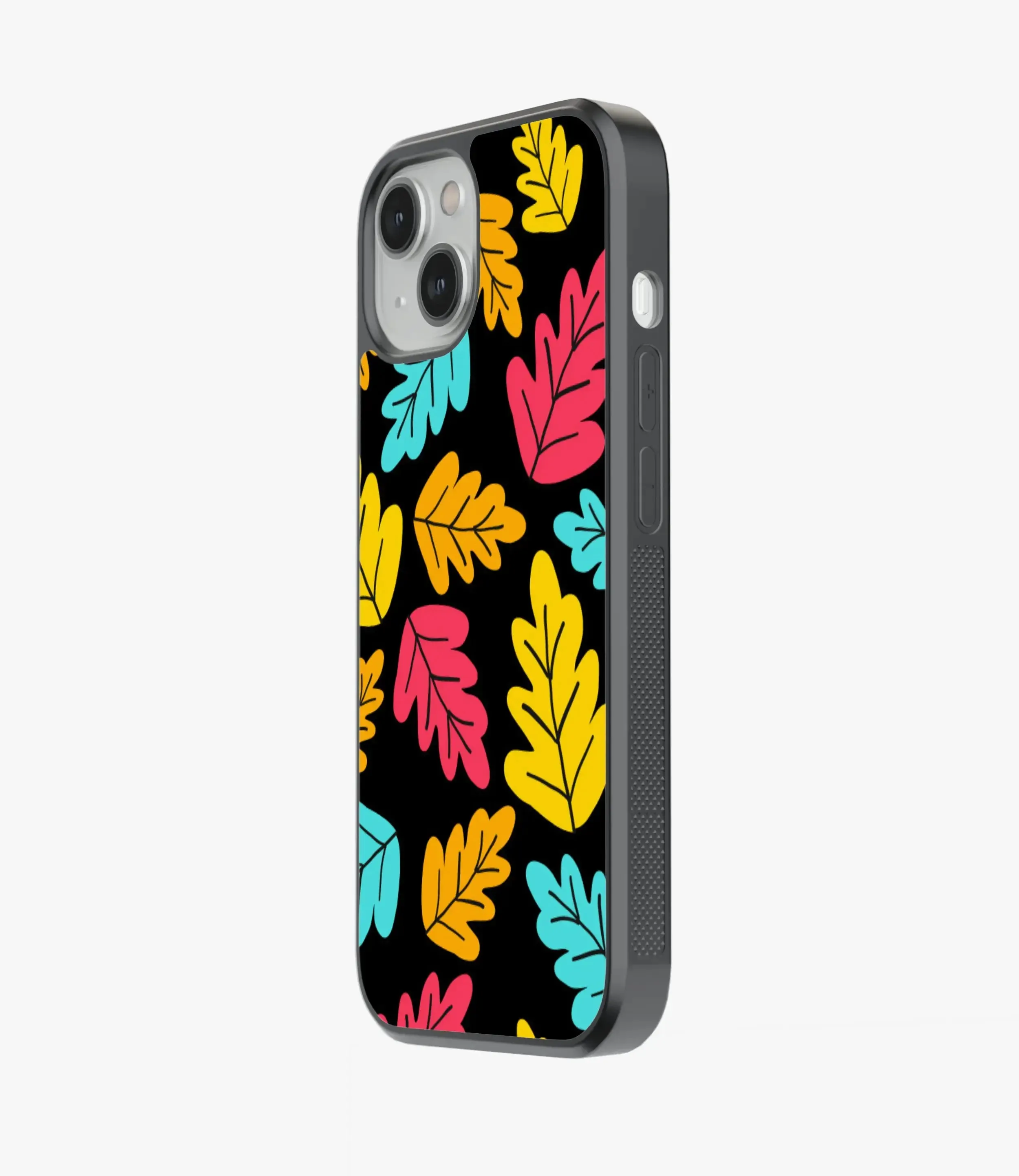 Autumn Leaves Floral Glass Case