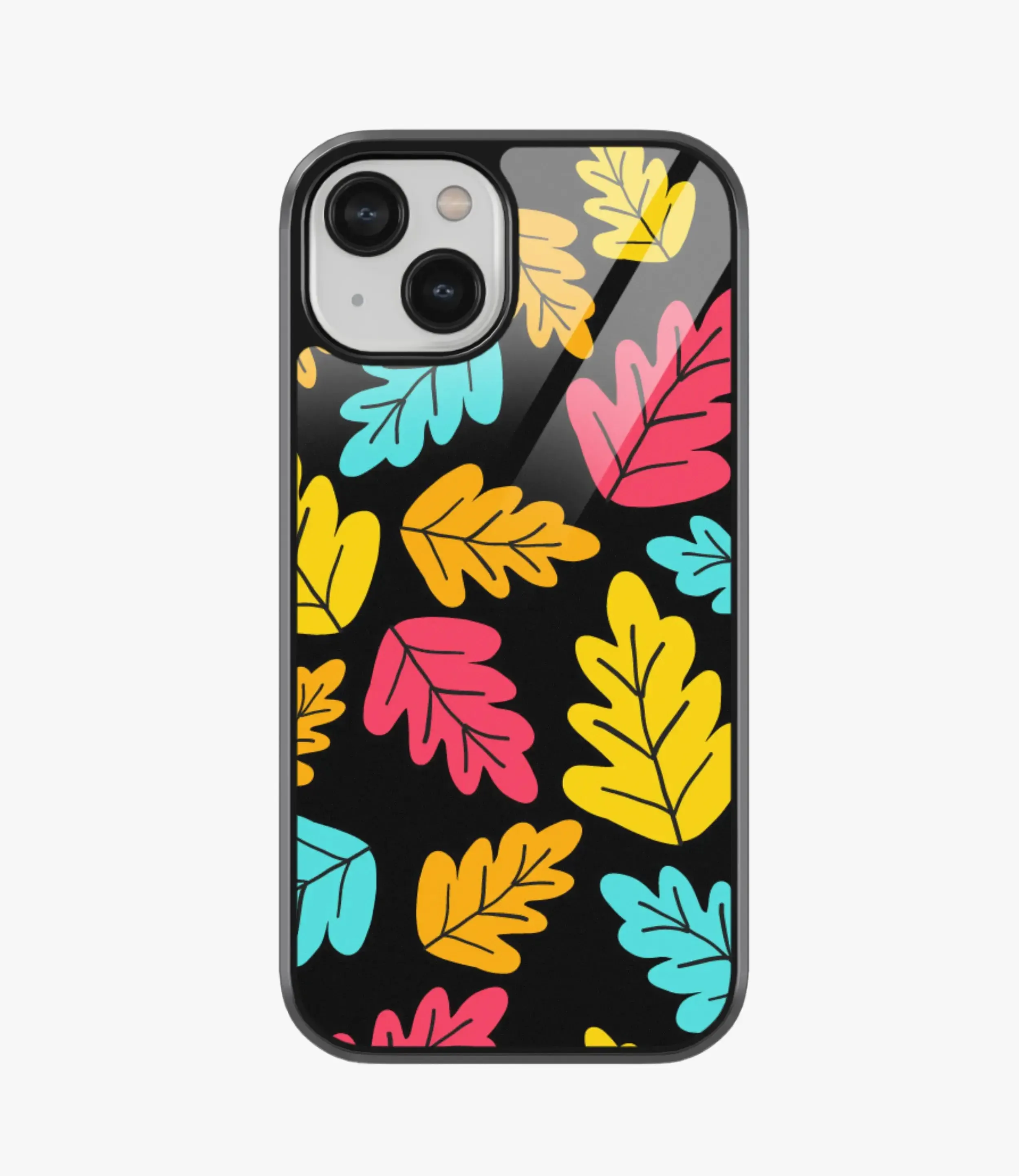 Autumn Leaves Floral Glass Case