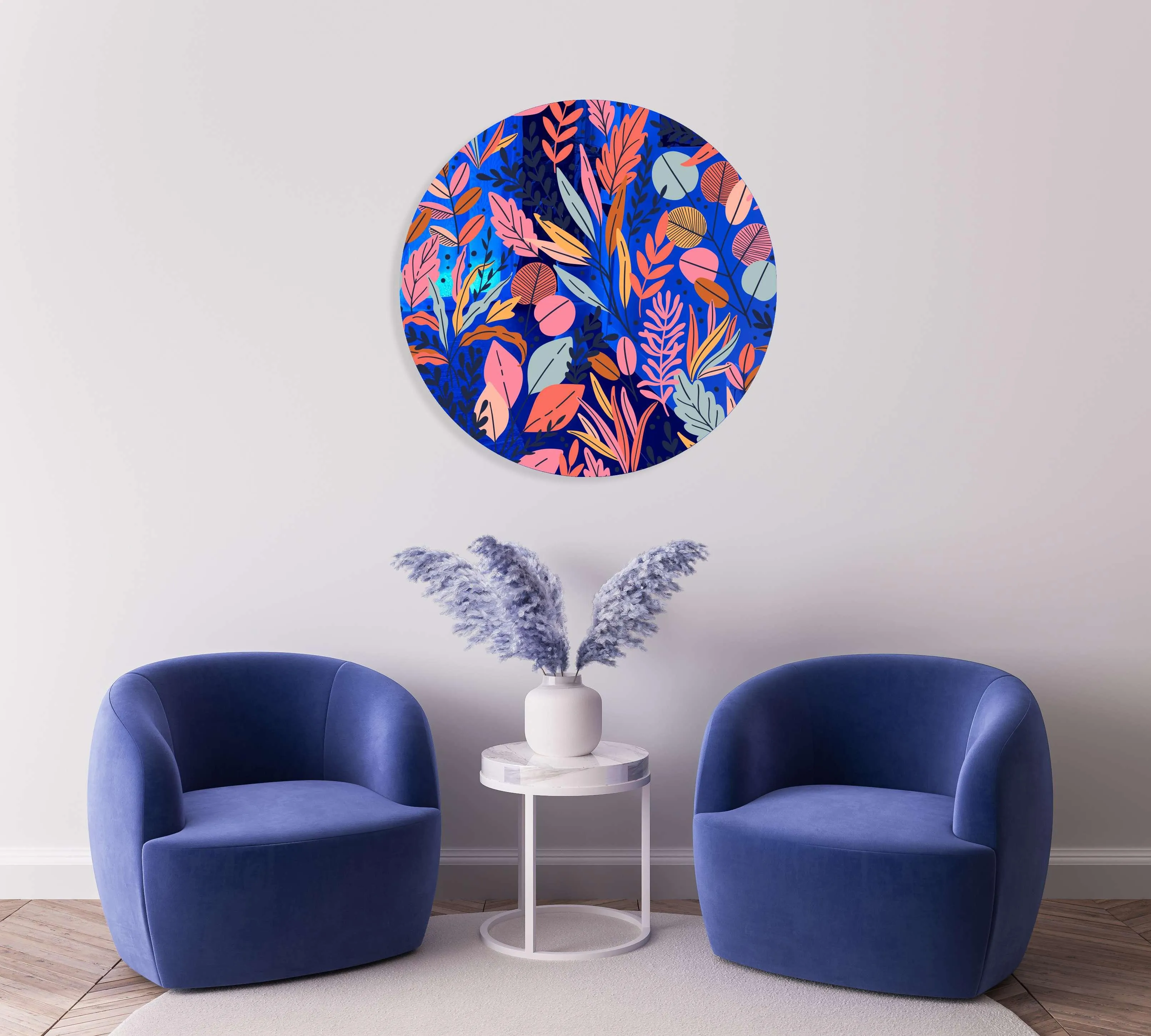 Autumn Leaves Printed Mirror Acrylic Circles