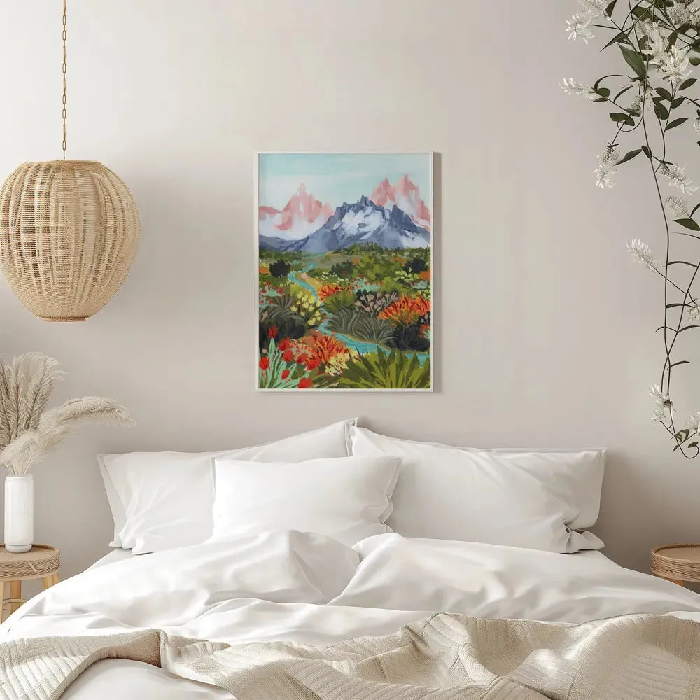 Autumn Mountains by Sarah Gesek - Colourful Landscape Print