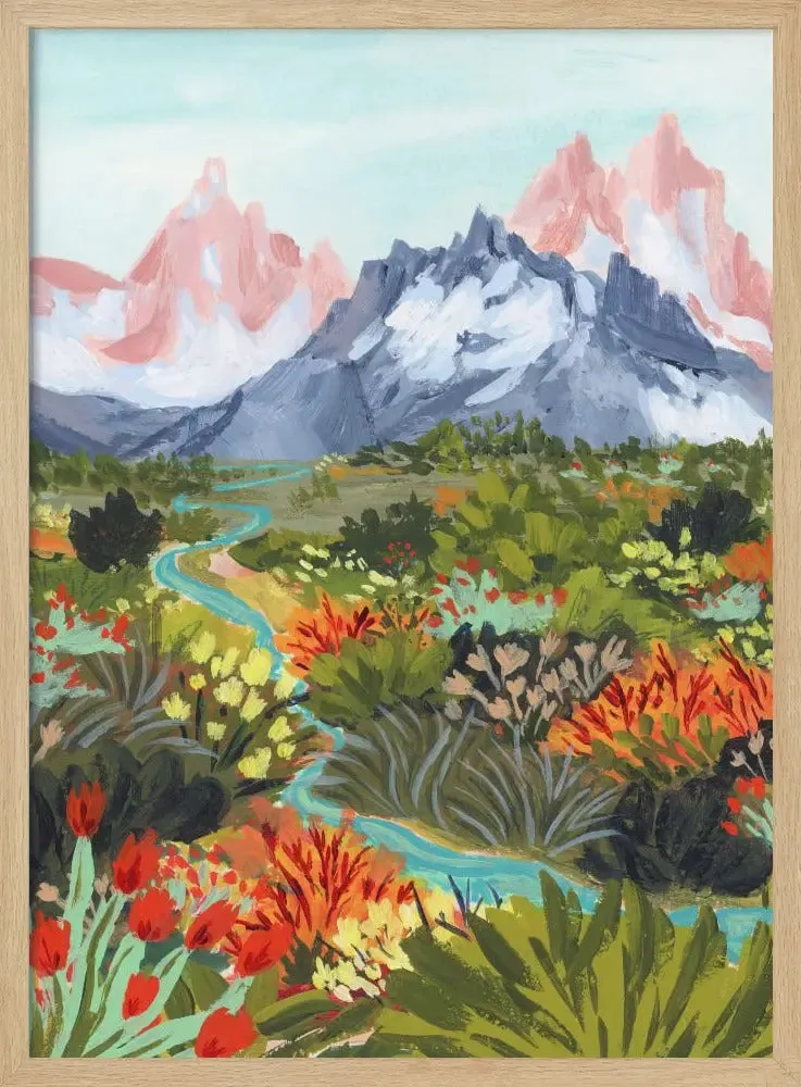 Autumn Mountains by Sarah Gesek - Colourful Landscape Print