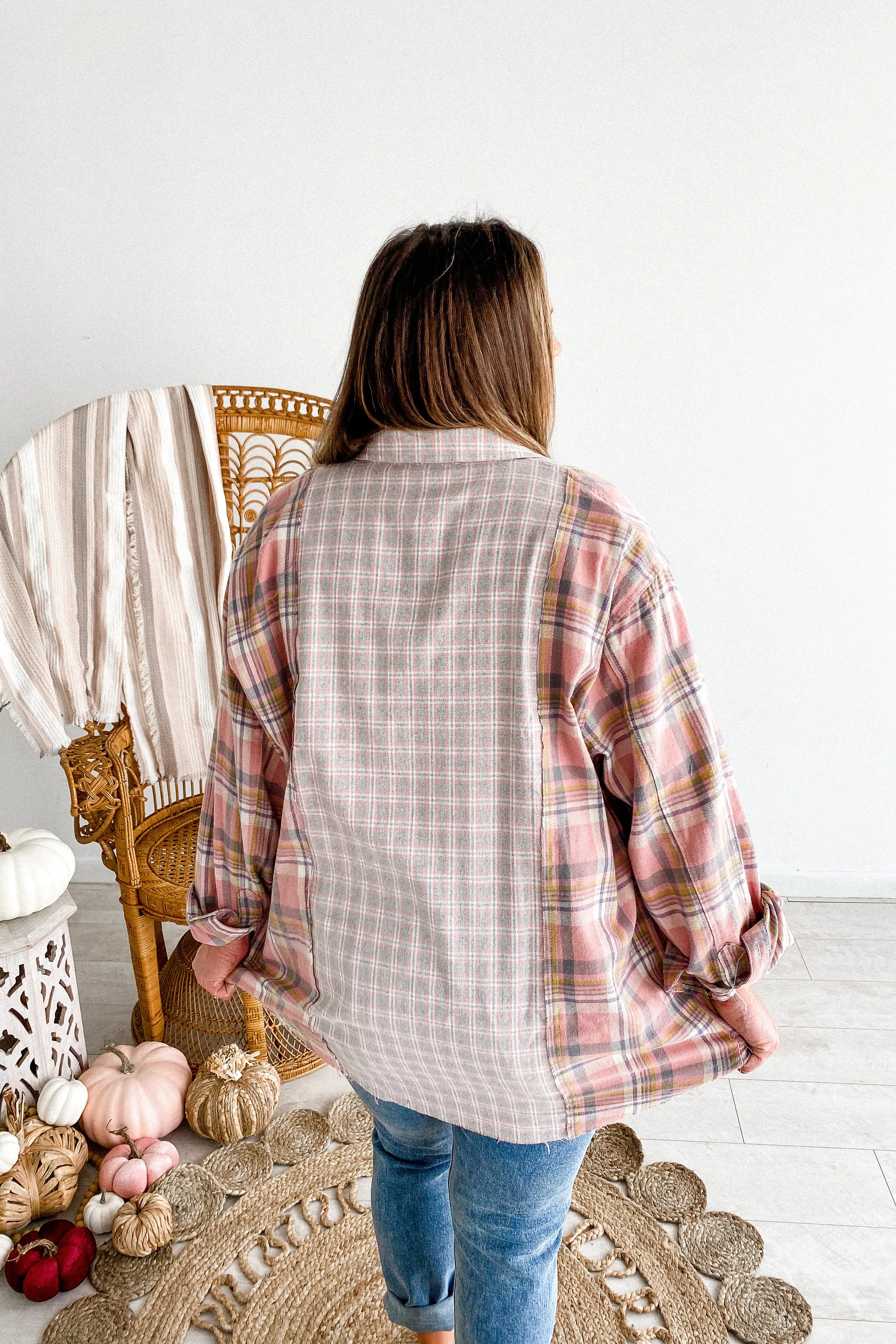 Autumn Pink Plaid Flannel | FINAL SALE