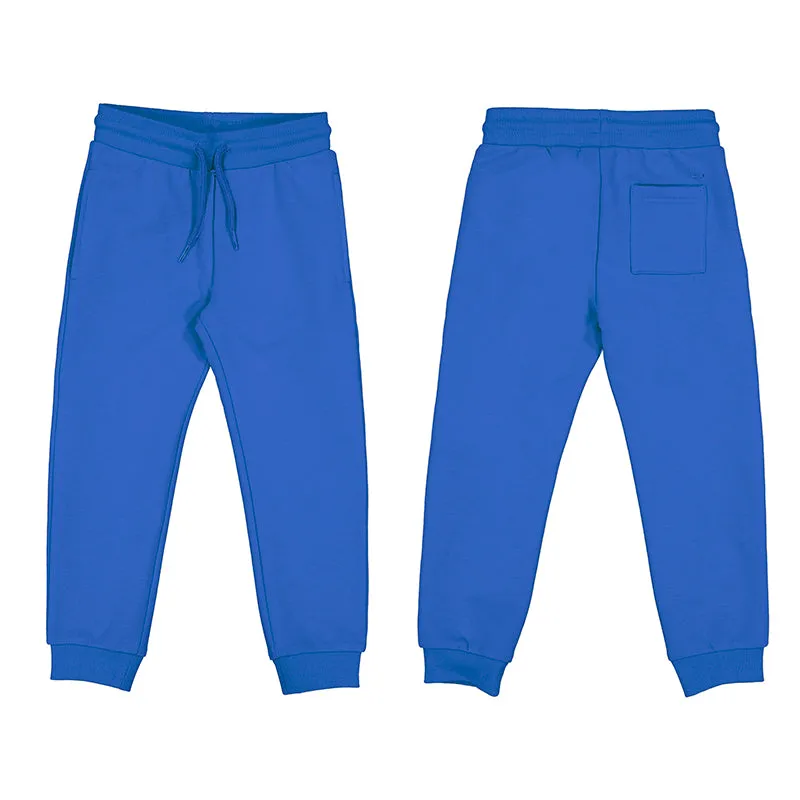 Basic Cuffed Fleece Pant-Cerulean