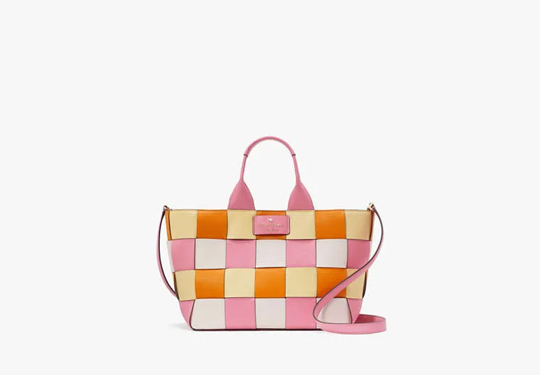 Basket Woven Leather Tote