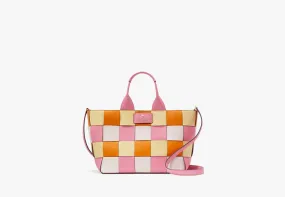 Basket Woven Leather Tote