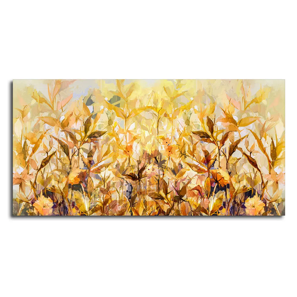 Beautiful Autumn Season with Yellow Leaves Canvas Wall Painting