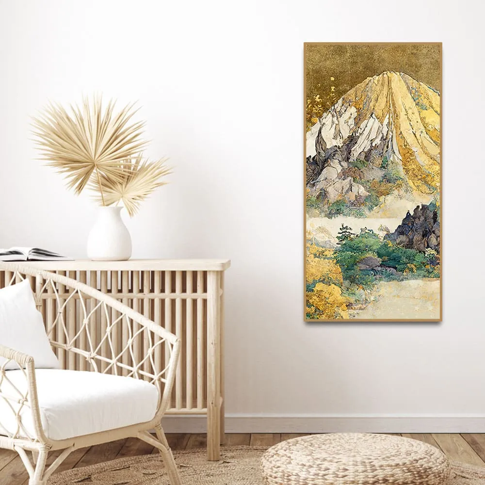 Beautiful Mountains with Autumn foliage of Trees Wall Painting