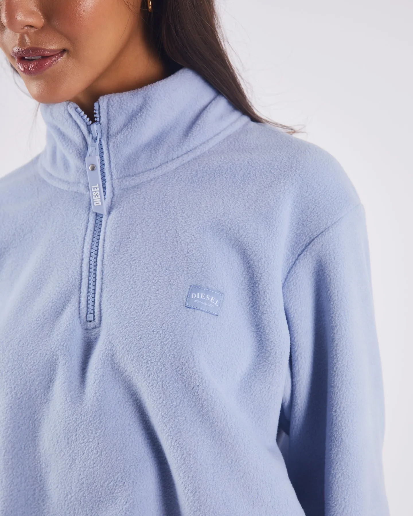 Birdie Fleece Half Zip Dusky Blue