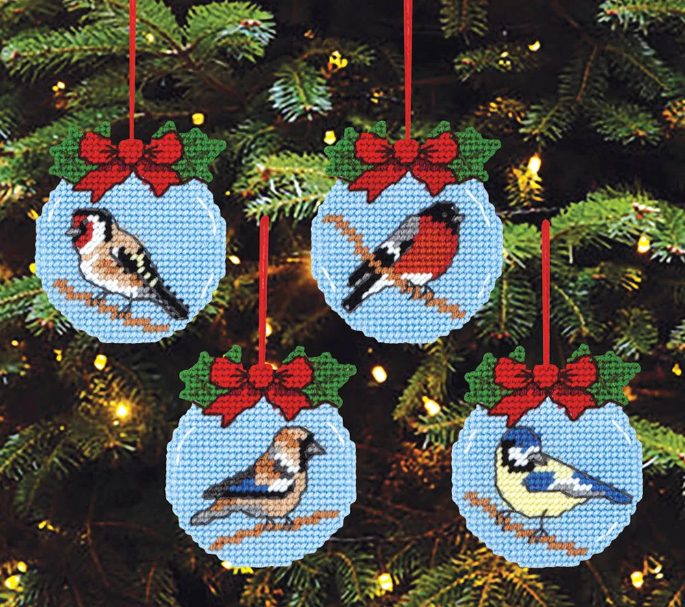 Birds of Winter Plastic Canvas Ornaments Kit