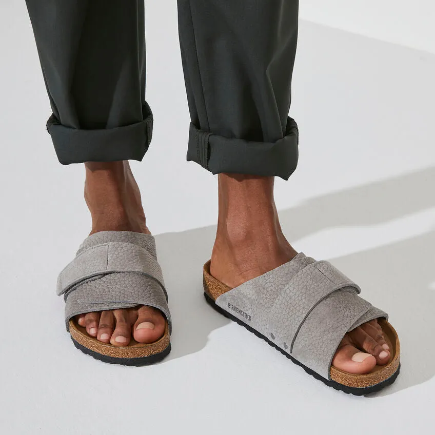 Birkenstock Whale Gray Kyoto Nubuck Leather Suede Leather