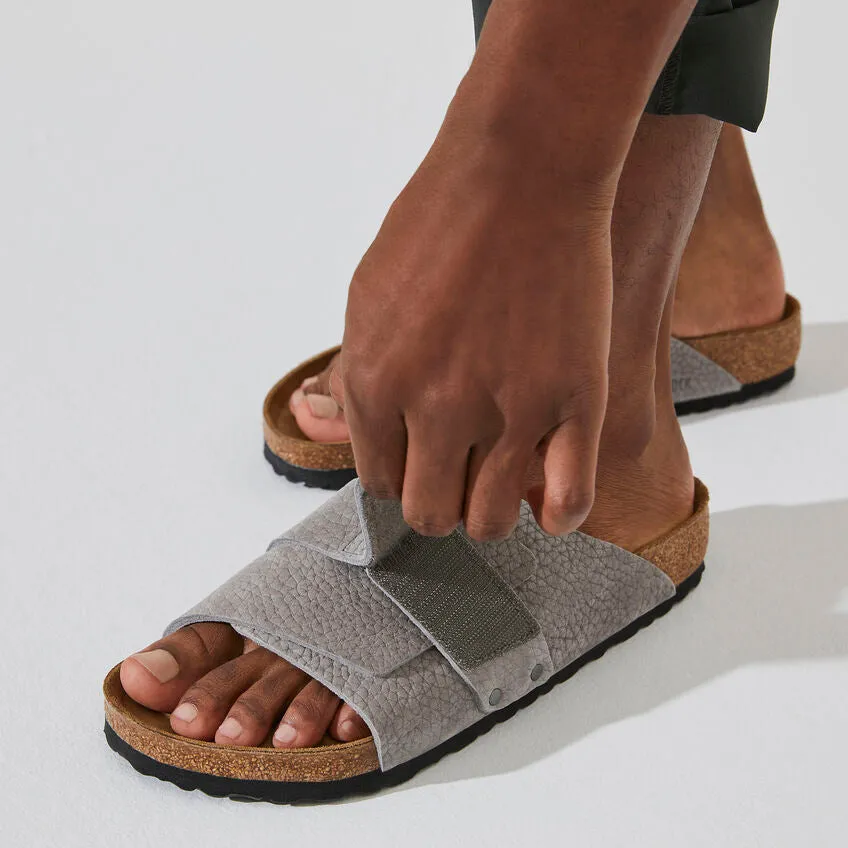 Birkenstock Whale Gray Kyoto Nubuck Leather Suede Leather