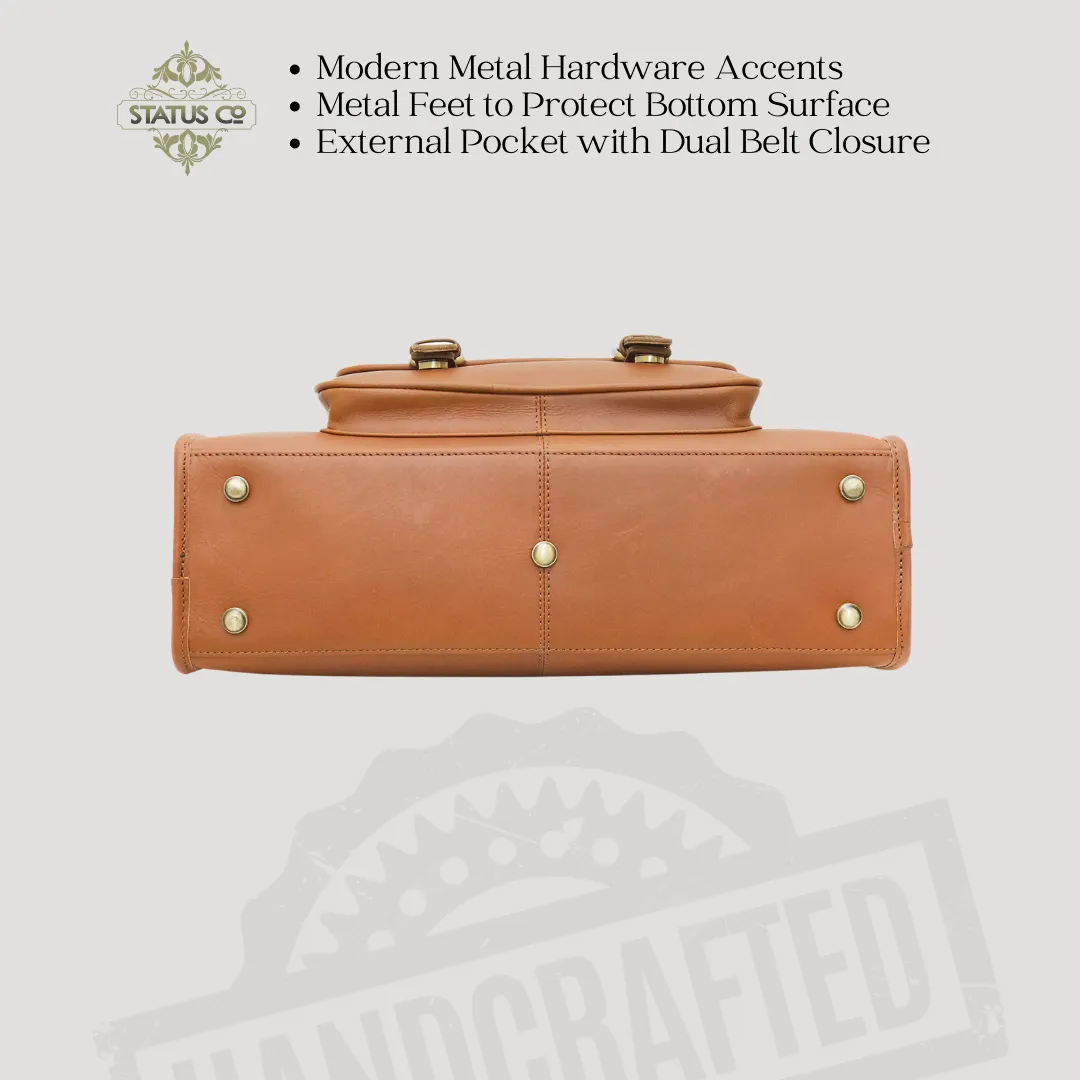 Bison Leather Executive Satchel