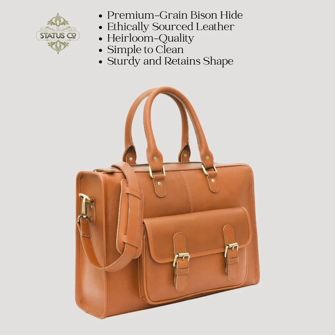 Bison Leather Executive Satchel