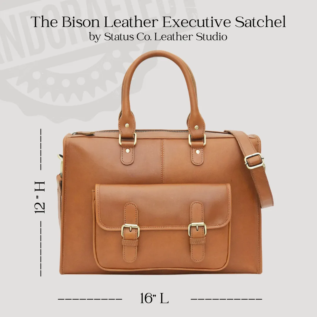 Bison Leather Executive Satchel