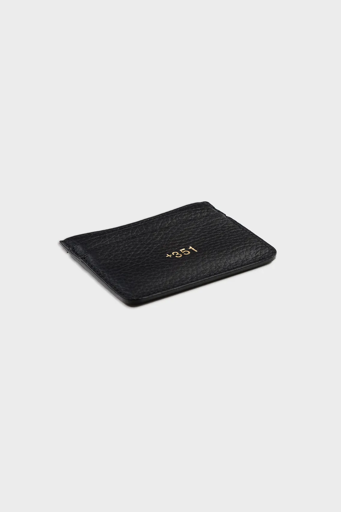 BLACK LEATHER CARDHOLDER