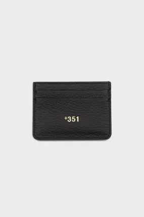 BLACK LEATHER CARDHOLDER