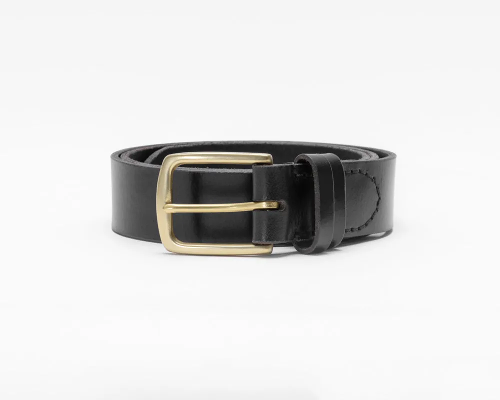 Black Noir Leather Belt