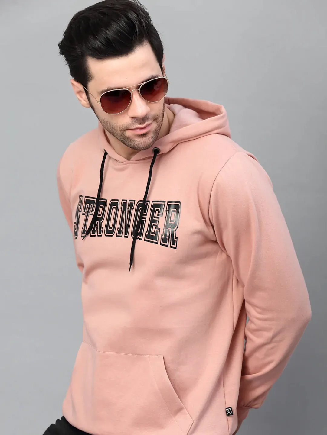 Bold Printed Hood Fleece Sweatshirt