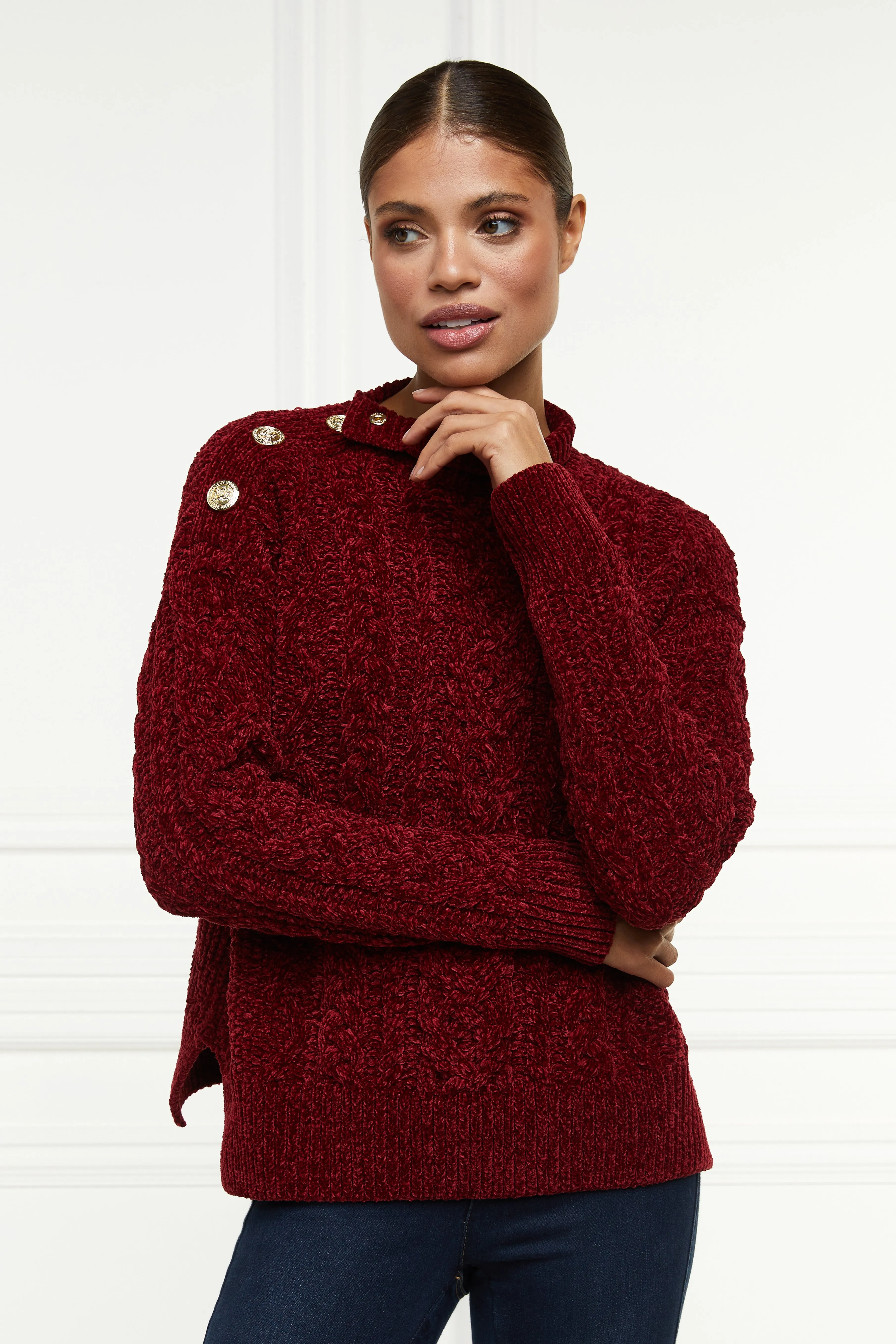 Brompton Cable Knit (Winter Berry)