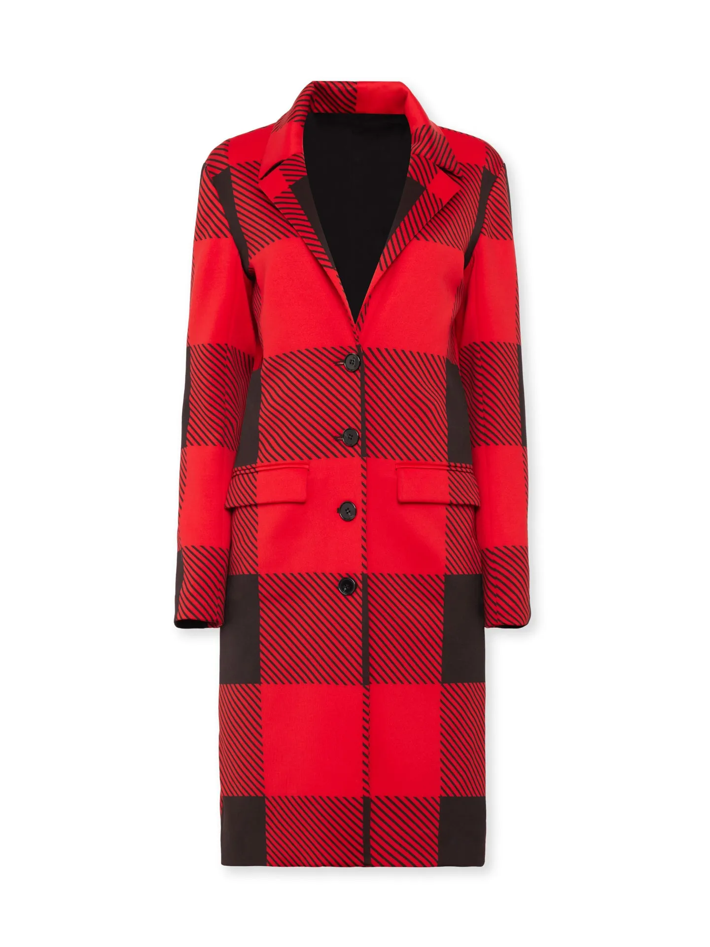 Buffalo Plaid Coat - Haute Red