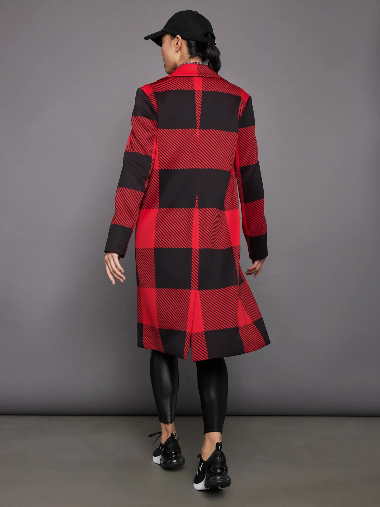 Buffalo Plaid Coat - Haute Red