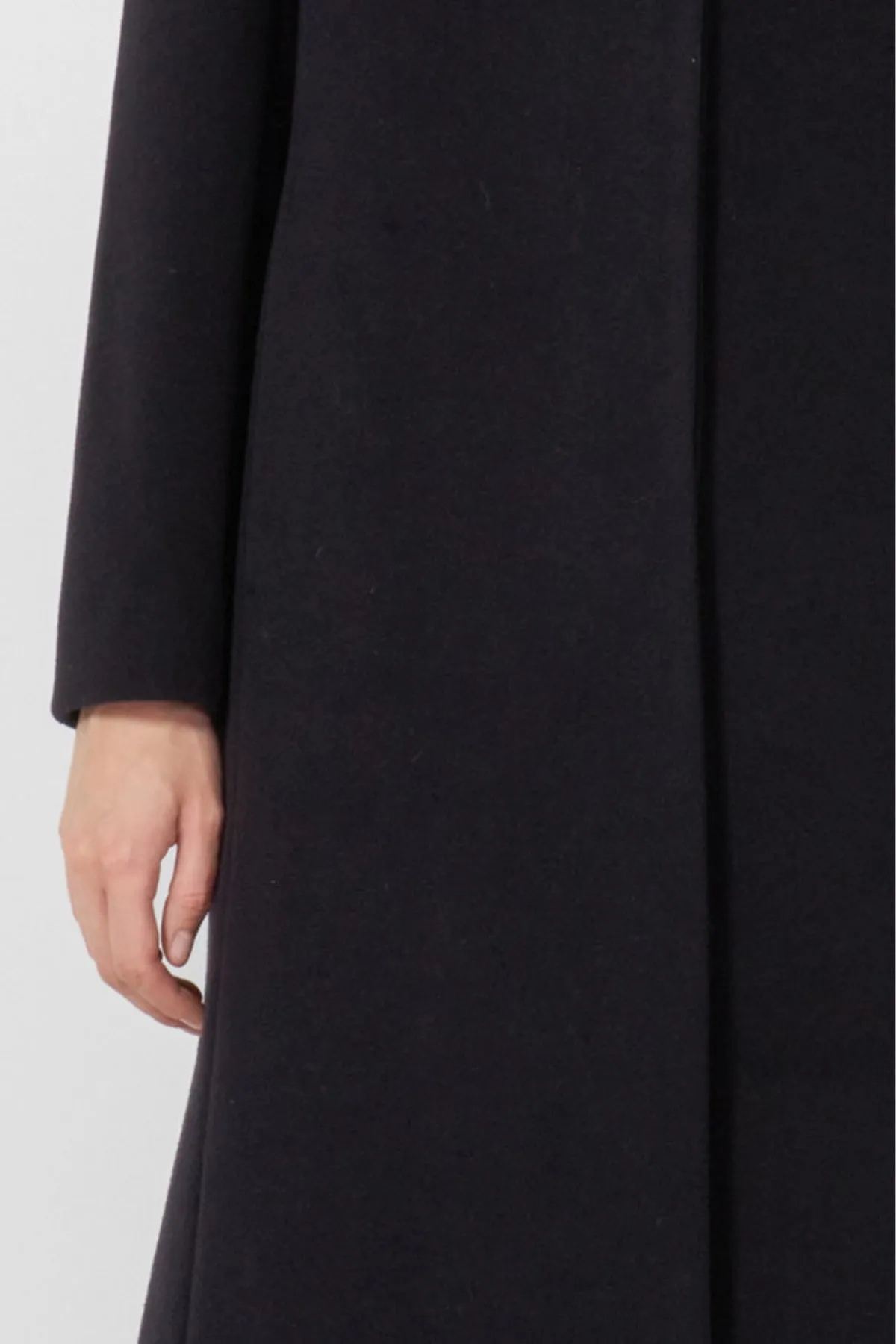 Cashmere & Wool Coat with High Stand Up Collar 30001