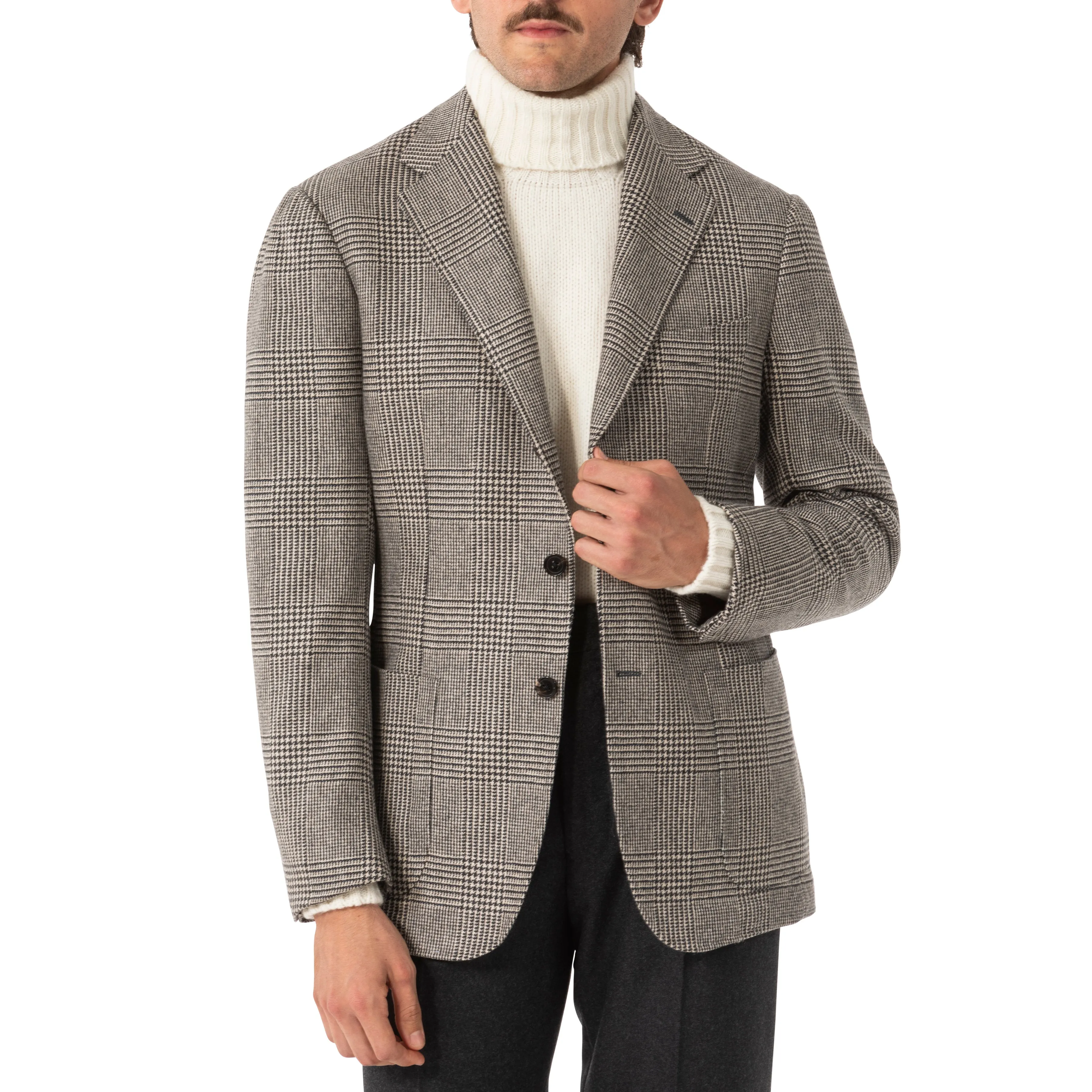 Cashmere Prince of Wales Model 3 Sport Coat