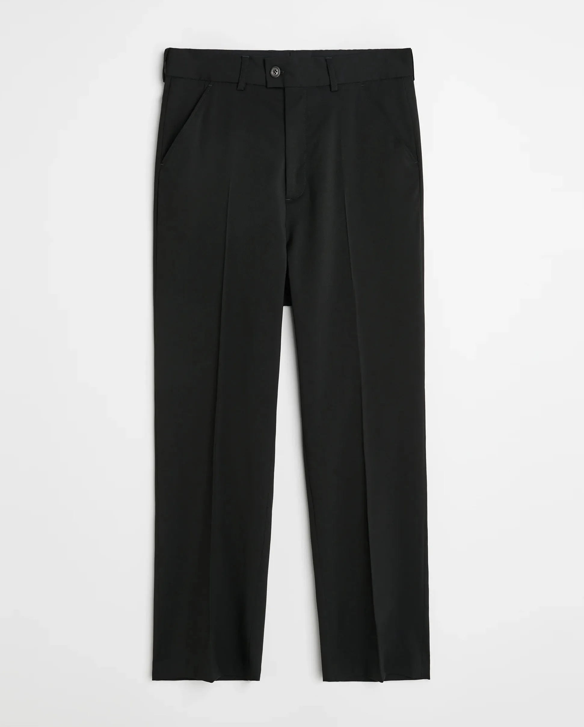 Mens Black Worsted Wool Chino Pants - Size 22