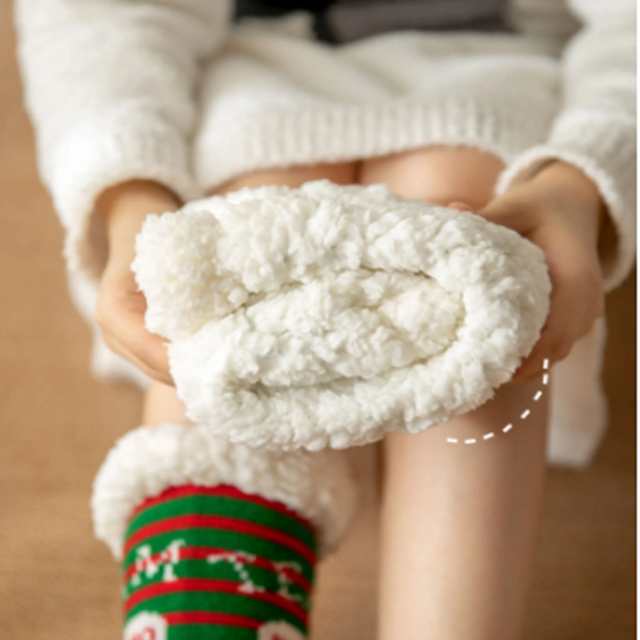 Christmas Thick Thermal Winter Sleeping Socks | Sherpa Lined Sock