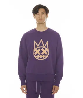 CREW NECK FLEECE IN ACAI