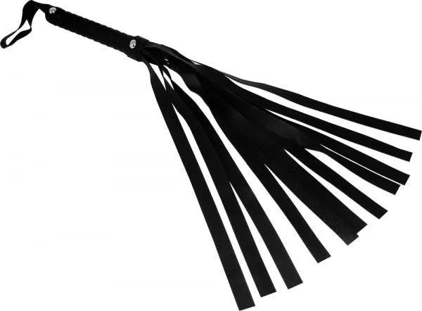 Premium Black Faux Leather Flogger