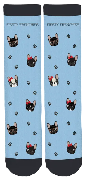 Fiesty Frenchies Crew Socks