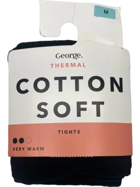 George Black Thermal Cotton Soft Tights BNWT UK M