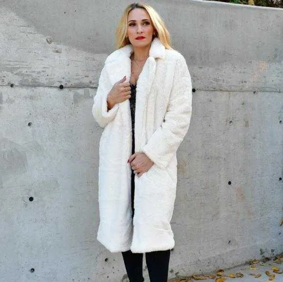 GIA Cream Faux Fur Coat