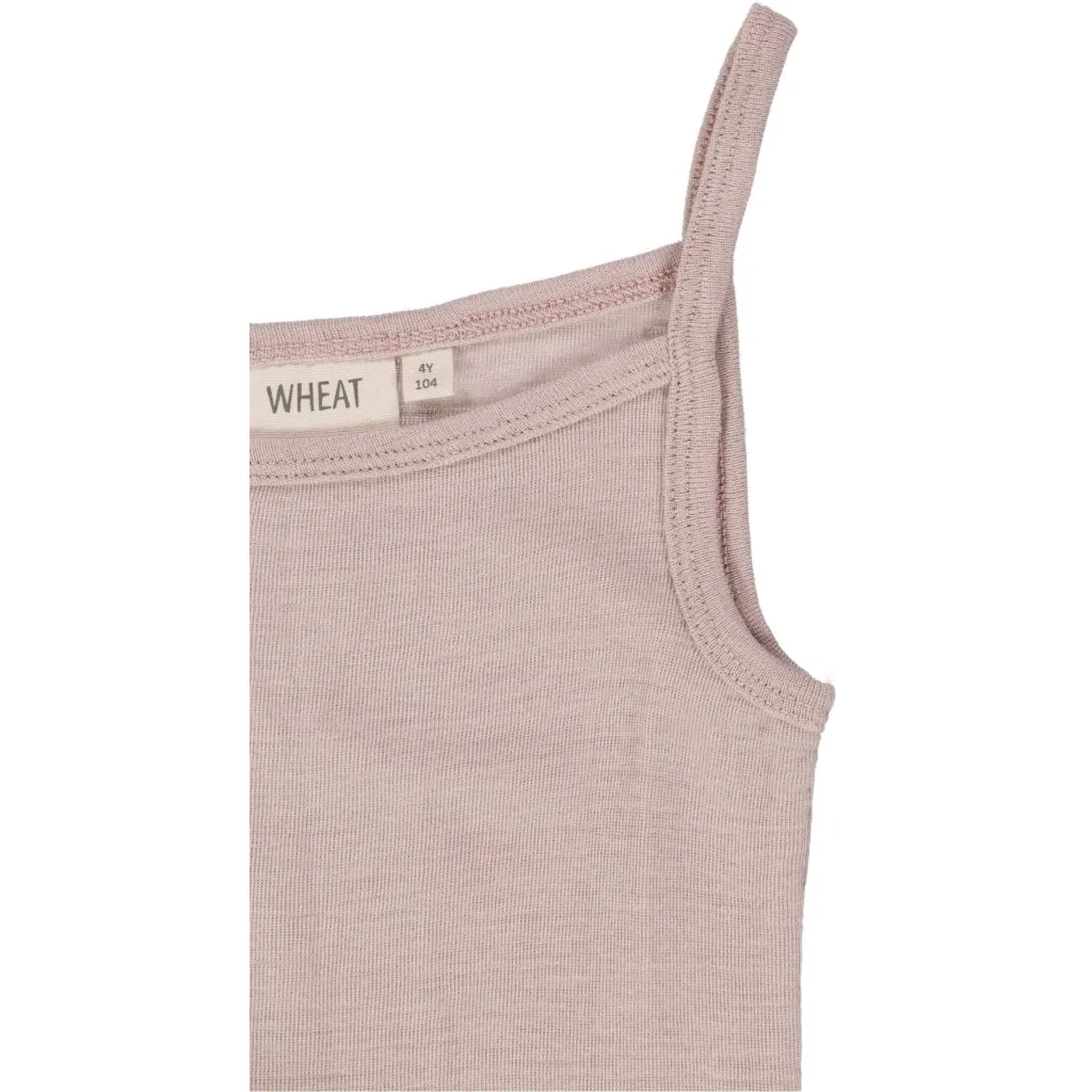 Girls Wool Singlet - dark powder