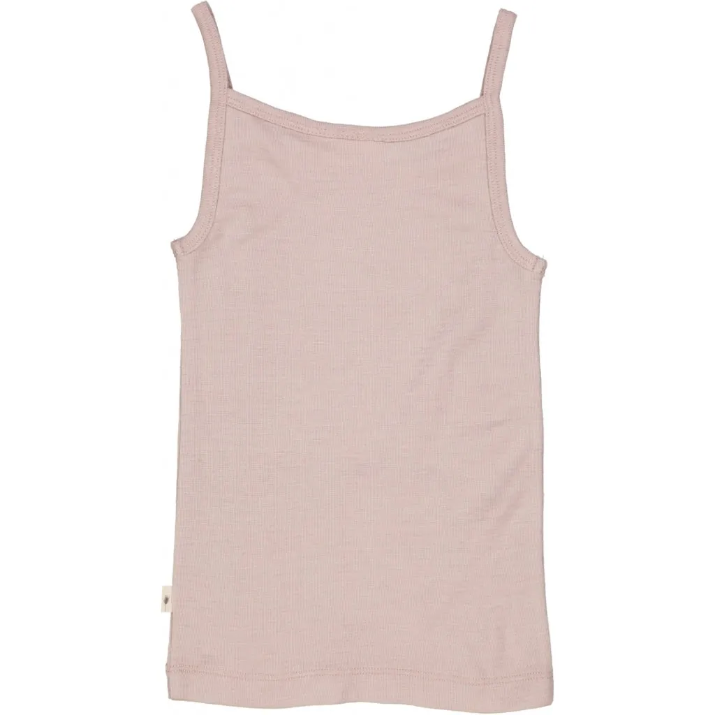 Girls Wool Singlet - dark powder