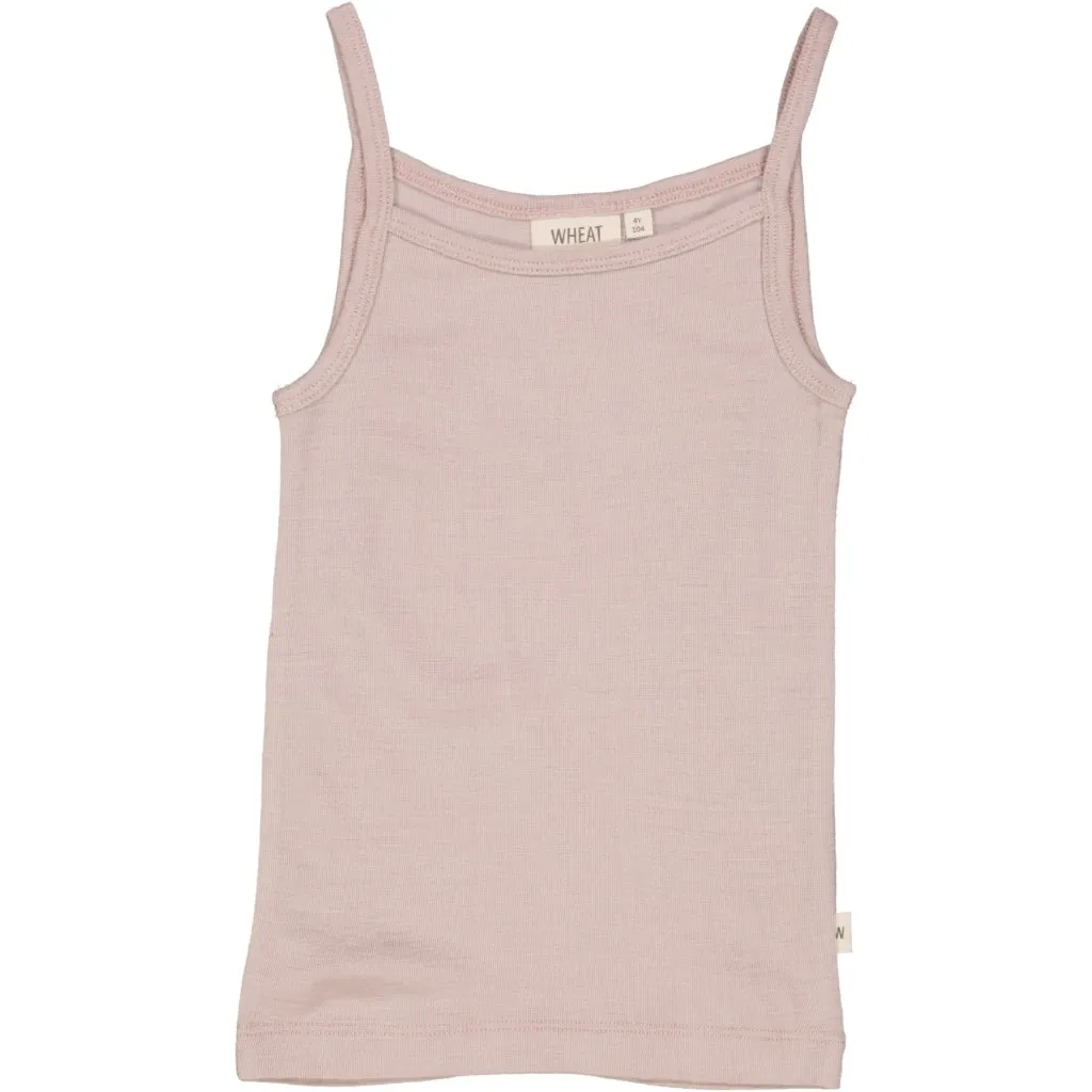 Girls Wool Singlet - dark powder